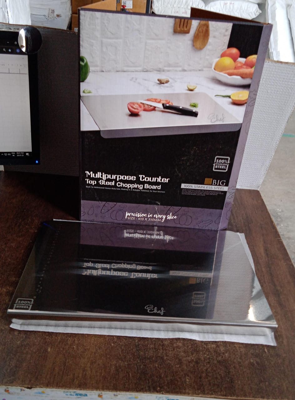 Premium Stainless Steel Anti-Bacterial Chopping Board for Kitchen (1 Pc) Premium Stainless Steel Anti-Bacterial Chopping Board for Kitchen (1 Pc)